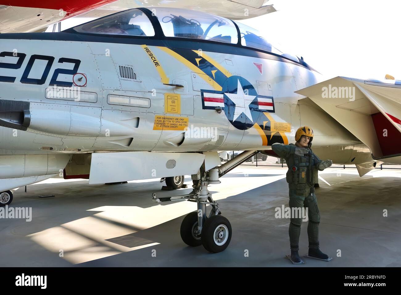 Grumman F-14A Tomcat Aircraft carrier caccia a reazione di superiorità aerea il Museum of Flight Seattle Washington State USA Foto Stock