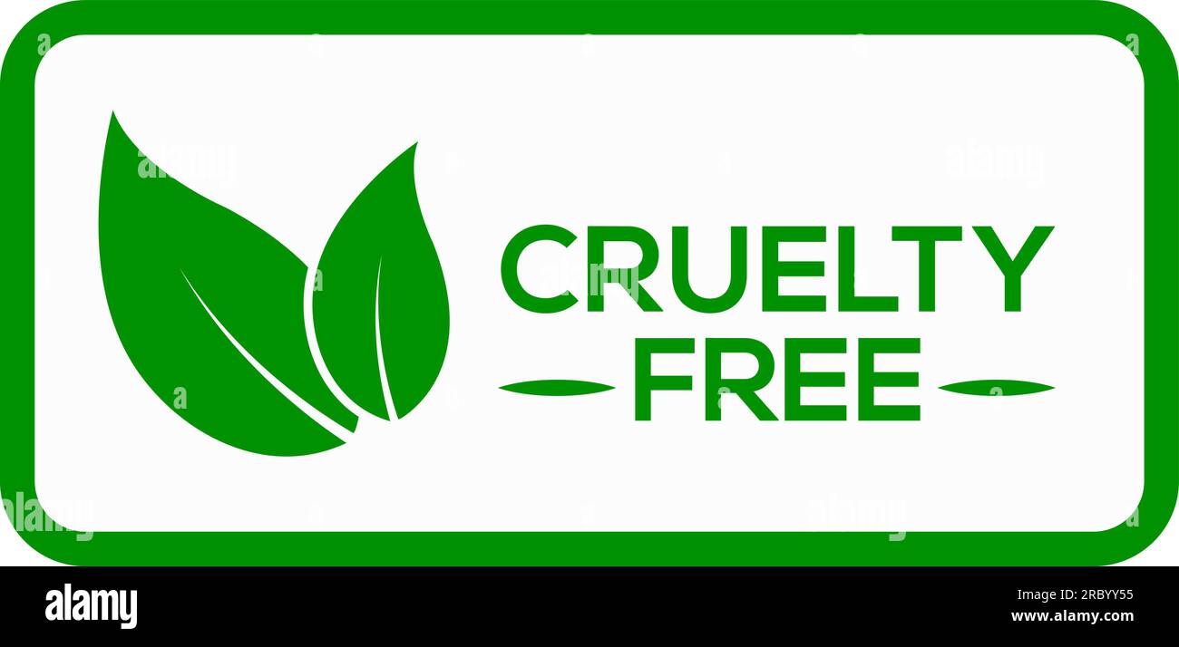 Logo o icona Vector Cruelty-free, sfondo verde logo Cruelty-free Illustrazione Vettoriale