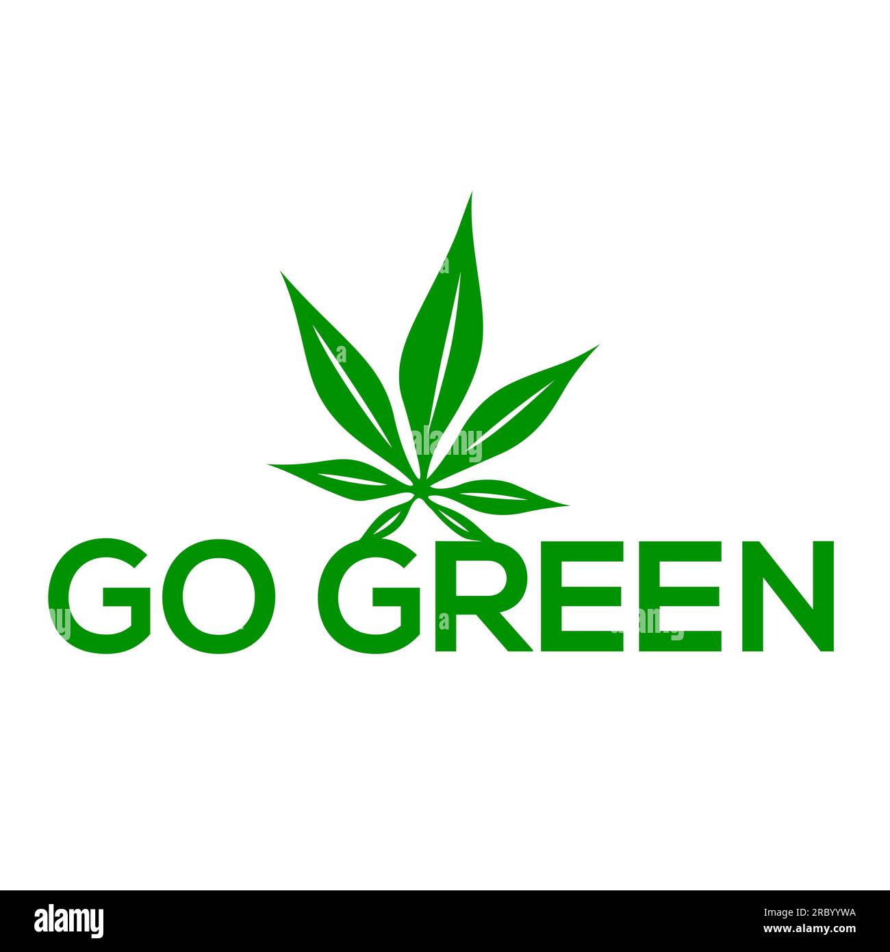 Logo vettoriale o icona verde, sfondo bianco logo verde Illustrazione Vettoriale