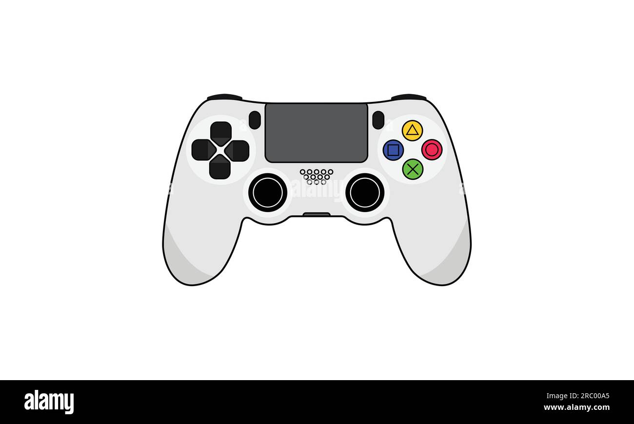 icona del controller di videogiochi isolata su bianco Illustrazione Vettoriale