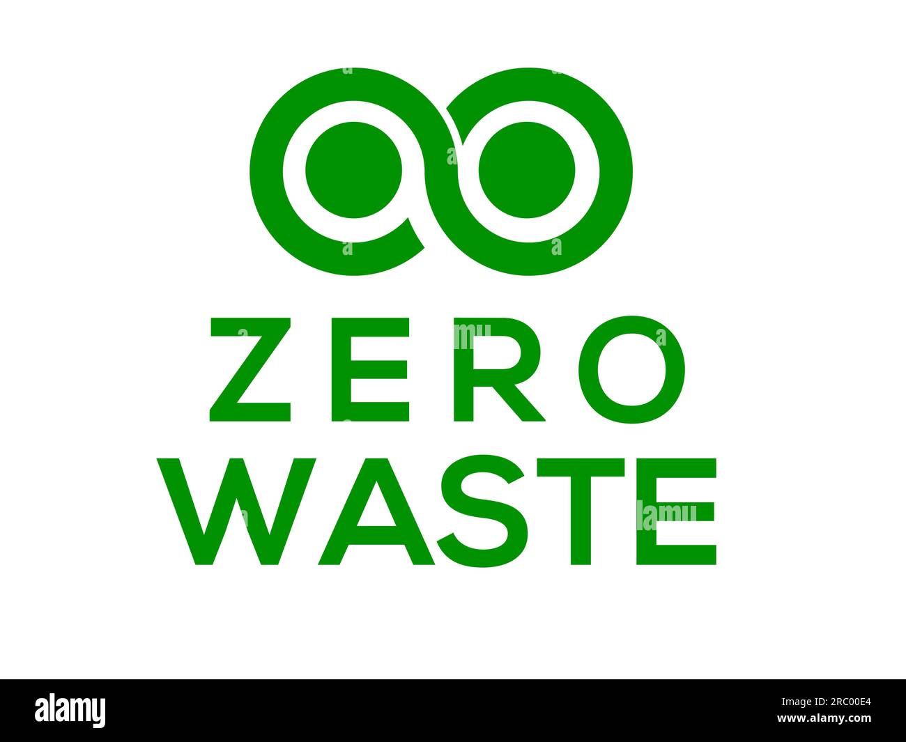 Logo o icona Zero Waste Vector, logo Zero Waste su sfondo bianco Illustrazione Vettoriale