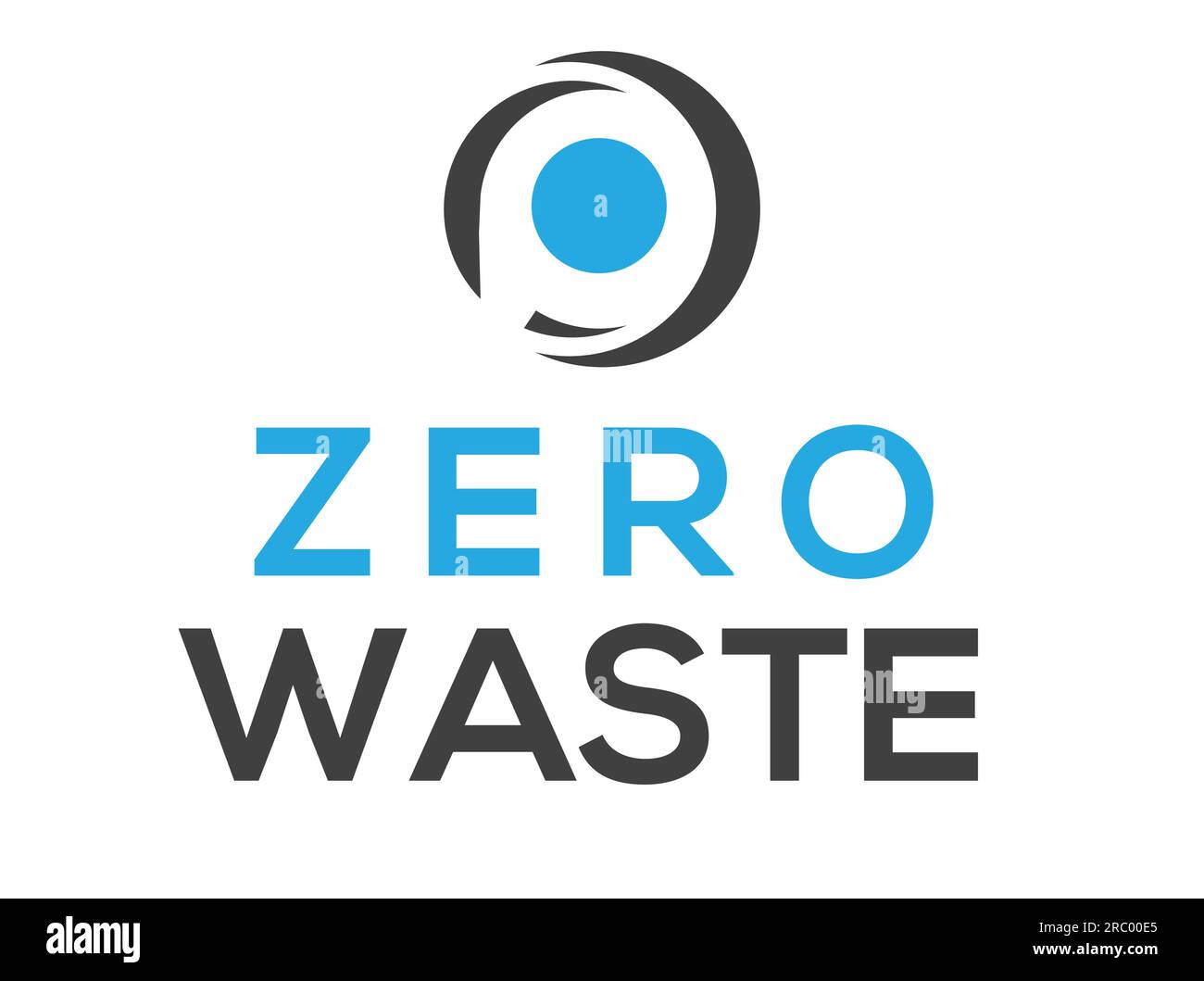 Logo Zero Waste su sfondo bianco, logo o icona del vettore Zero Waste Illustrazione Vettoriale