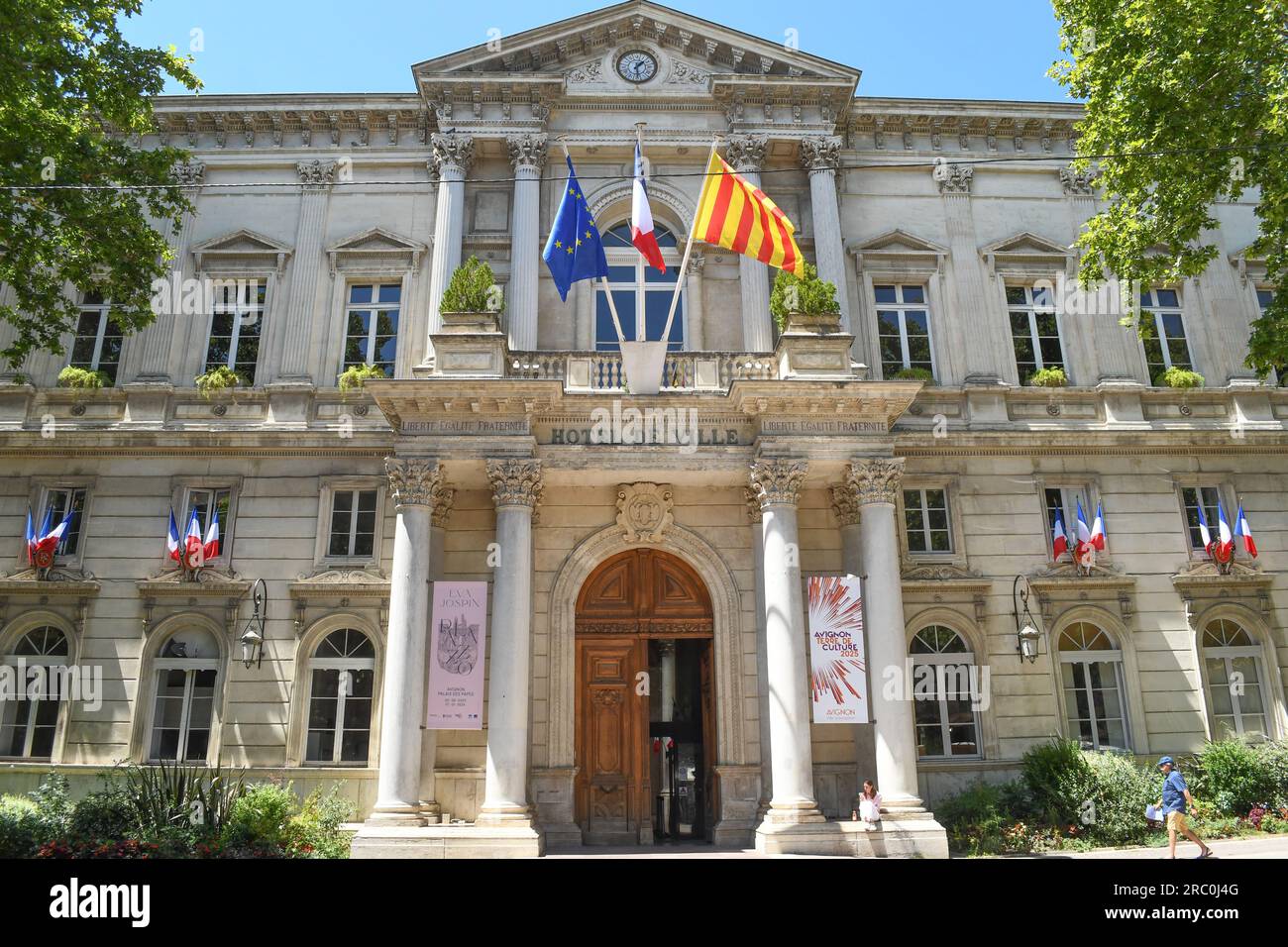Hotel de ville d'Avignon Foto Stock