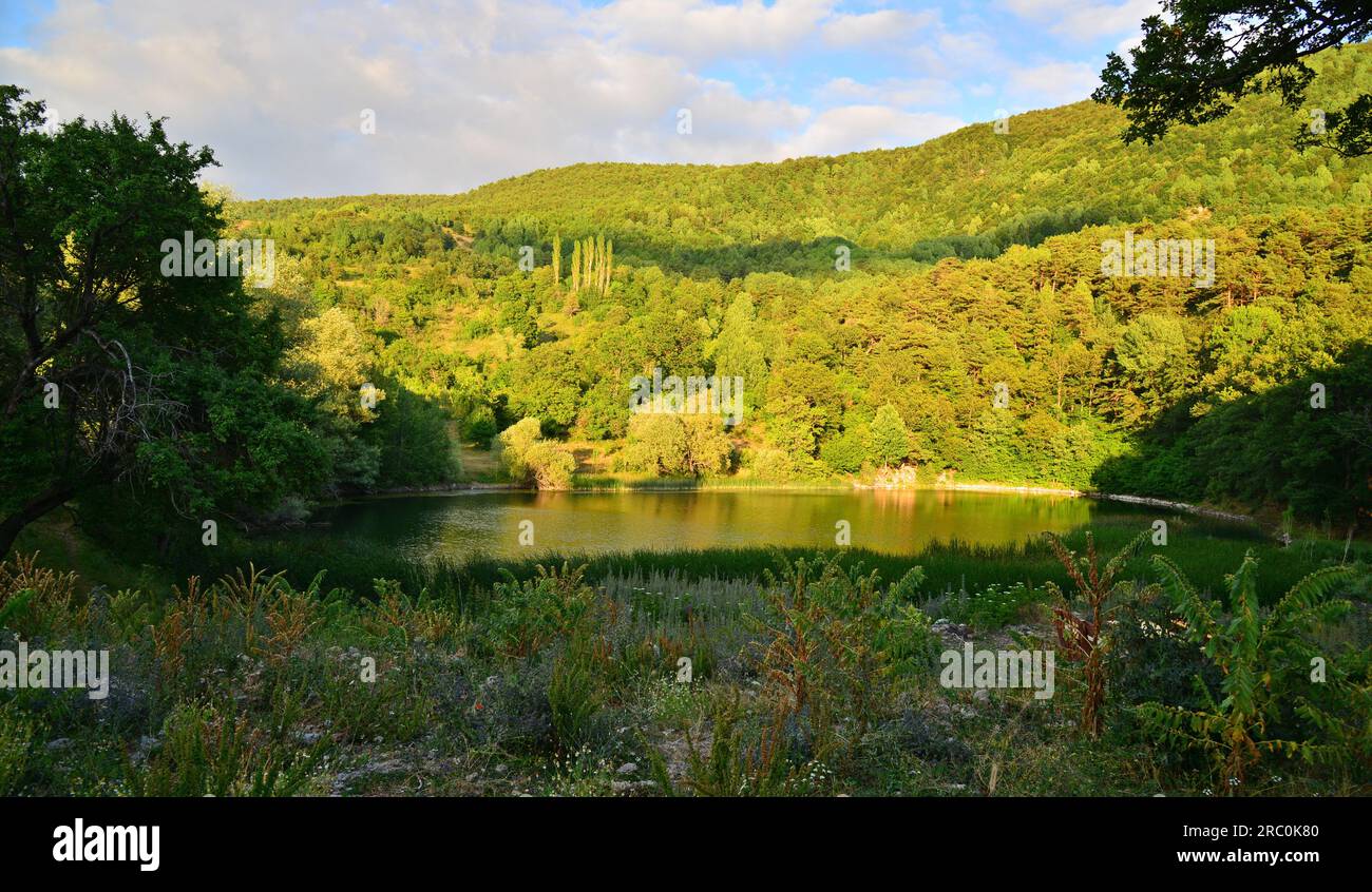 Lago Dipsiz a Resadiye, Tokat, Turchia. Foto Stock