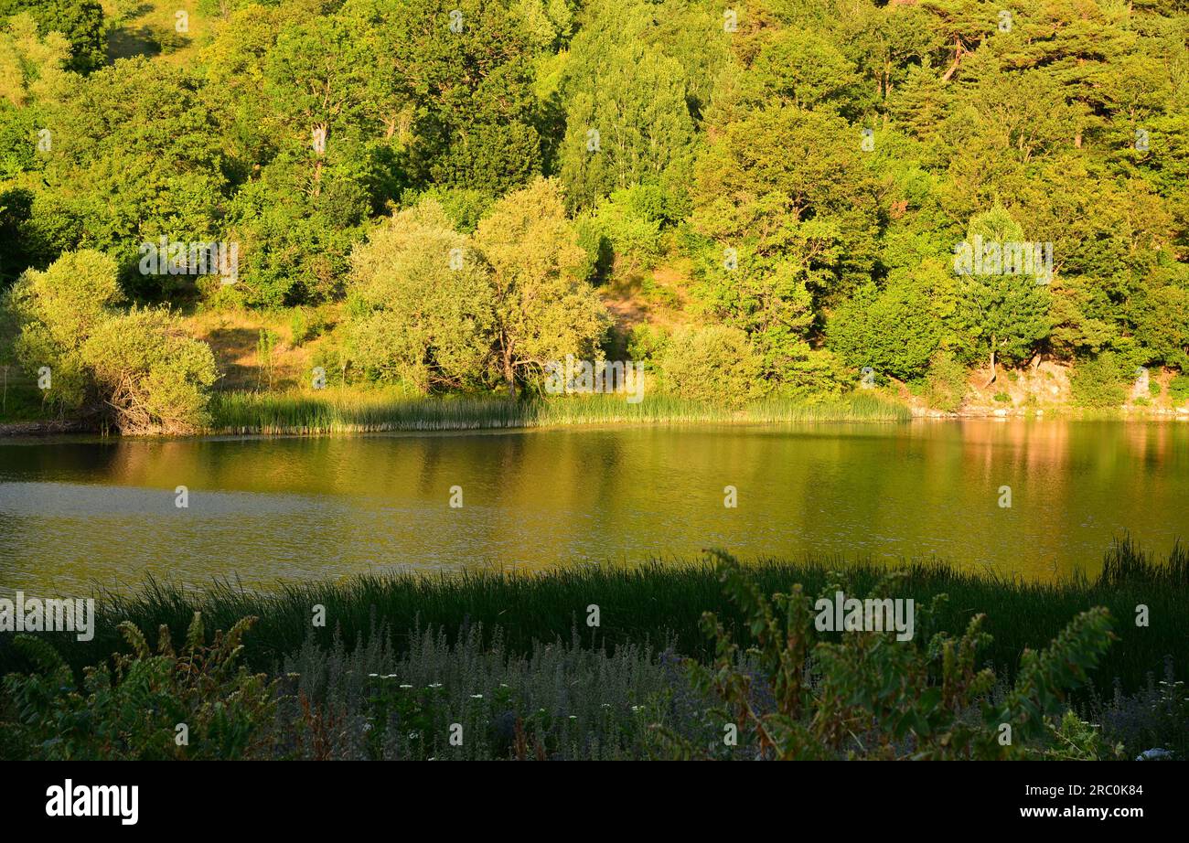 Lago Dipsiz a Resadiye, Tokat, Turchia. Foto Stock