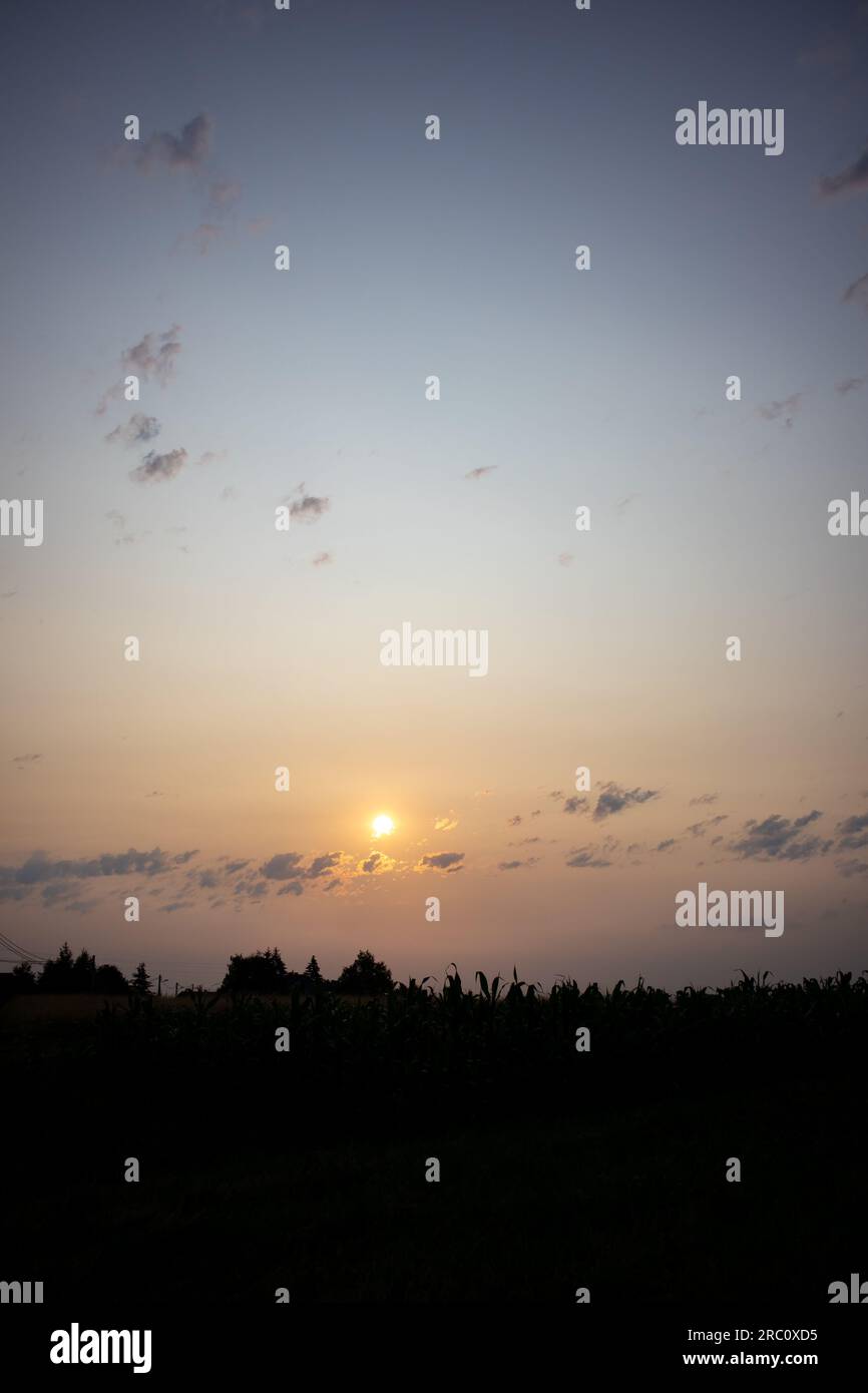 Alba sulla città di Zagabria Foto Stock