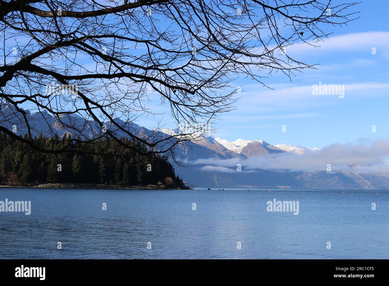 Immagini scattate nello splendido lago di Queenstown. Foto Stock