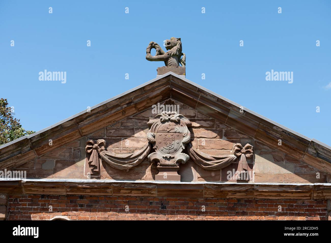 Dettaglio dell'Orangery, Castle Bromwich Hall Gardens, West Midlands, Inghilterra, Regno Unito Foto Stock