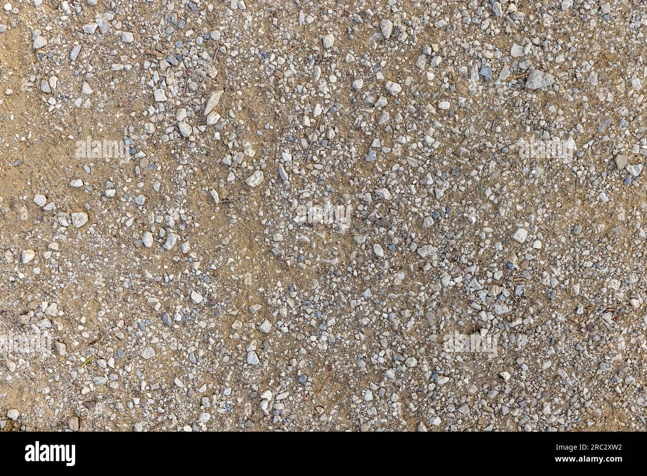Dettaglio delle texture di superficie con piccoli ciottoli sulla roccia sporca di massa. Foto Stock