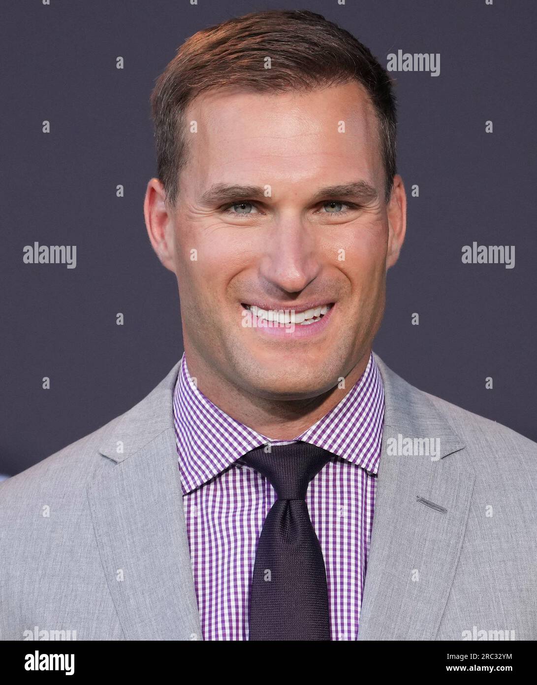 Los Angeles, USA. 11 luglio 2023. Il quarterback di football Minnesota Vikings' Kirk Cousins arriva al QUARTERBACK DI Netflix Los Angeles Premiere tenutosi al TUDUM Theater di Hollywood, CALIFORNIA, martedì 11 luglio 2023. (Foto di Sthanlee B. Mirador/Sipa USA) credito: SIPA USA/Alamy Live News Foto Stock