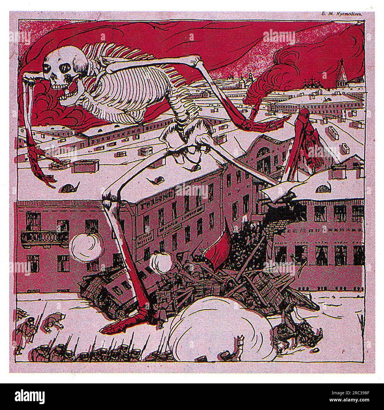 Mosca. Introduzione. Foto dalla rivista Vampire 1906 di Boris Kustodiev Foto Stock