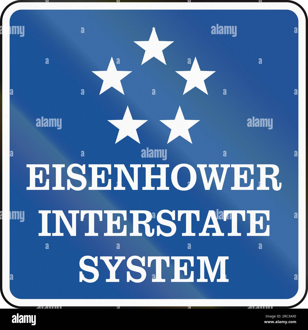 Segui le indicazioni stradali per Eisenhower Interstate System, che comprende le autostrade Interstate Foto Stock