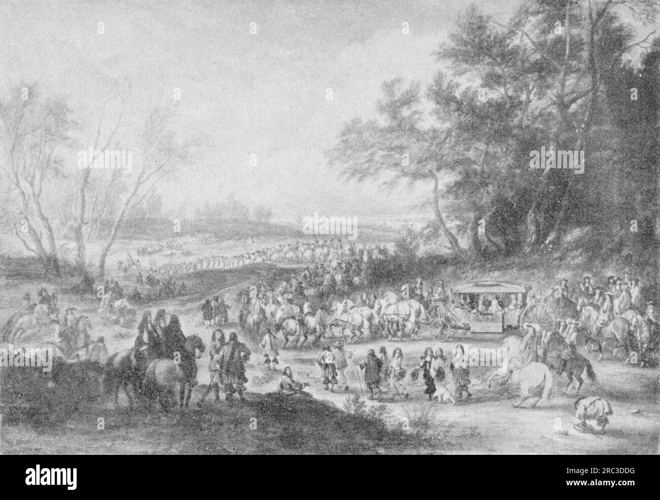 Luigi XIV, 5.9.1638 - 1,9.1715, re di Francia 14.5.1643 - 1,9.1715, sulla strada per Vincennes, ULTERIORI-DIRITTI-CLEARANCE-INFO-NOT-AVAILABLE Foto Stock