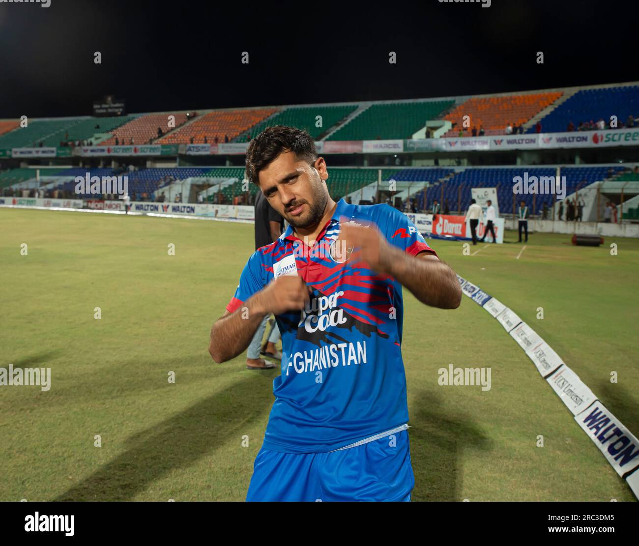 Nella serie ODI in tre match tra Bangladesh e Afghanistan, l'Afghanistan ha vinto la serie nel 2-1 Foto Stock