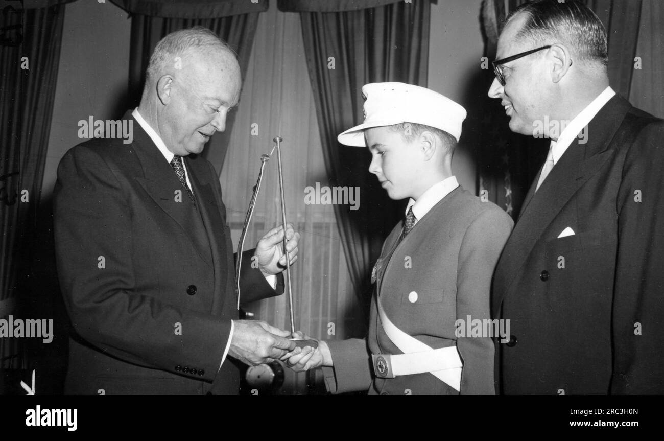 Eisenhower, Dwight D., 14.10.1890 - 28.3,1969, generale e politico americano, ADDITIONAL-RIGHTS-CLEARANCE-INFO-NOT-AVAILABLE Foto Stock