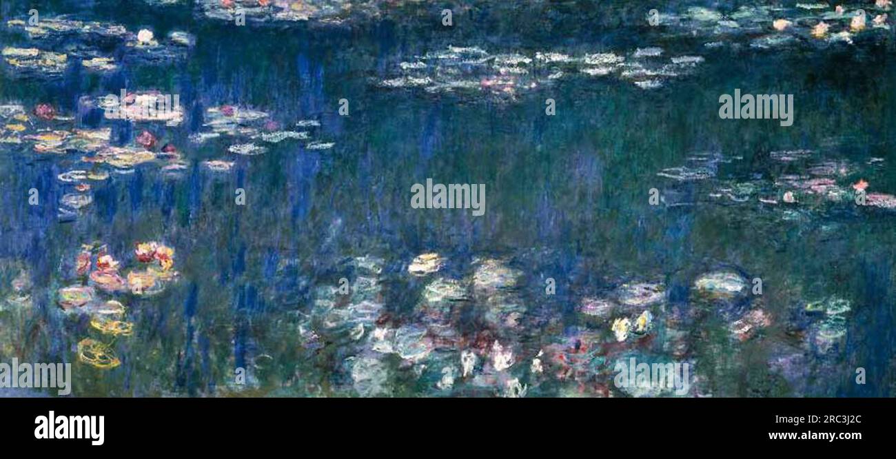 Ninfee, Green Harmony 1914 di Claude Monet Foto Stock
