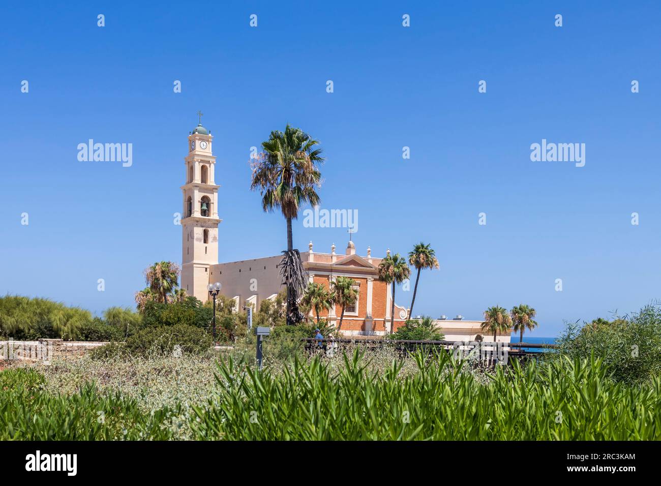 Tel Aviv, Israele - 2023 giugno, St La Chiesa di Pietro è una chiesa francescana nella parte storica di Giaffa, ora parte di Tel Aviv-Yafo, Israele. Foto Stock