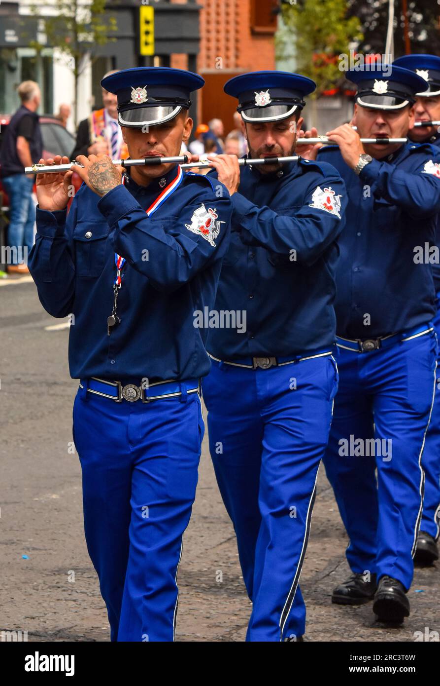 Dodicesimo luglio Parade 2023, Lisburn Road, Belfast Foto Stock