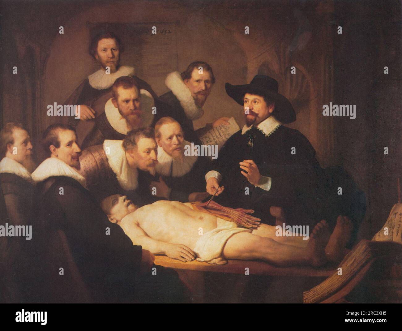 Lezione di anatomia del Dr. Nicolaes Tulp 1632 di Rembrandt Foto Stock