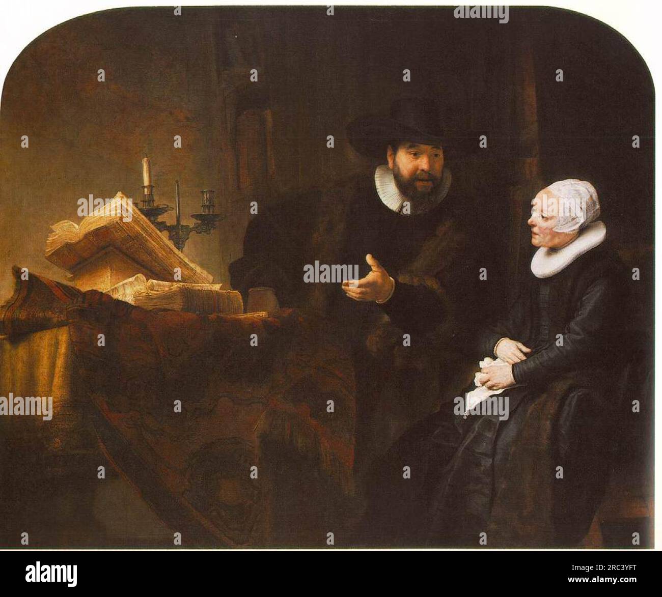 Il ministro mennonita Cornelis Claesz 1641 di Rembrandt Foto Stock