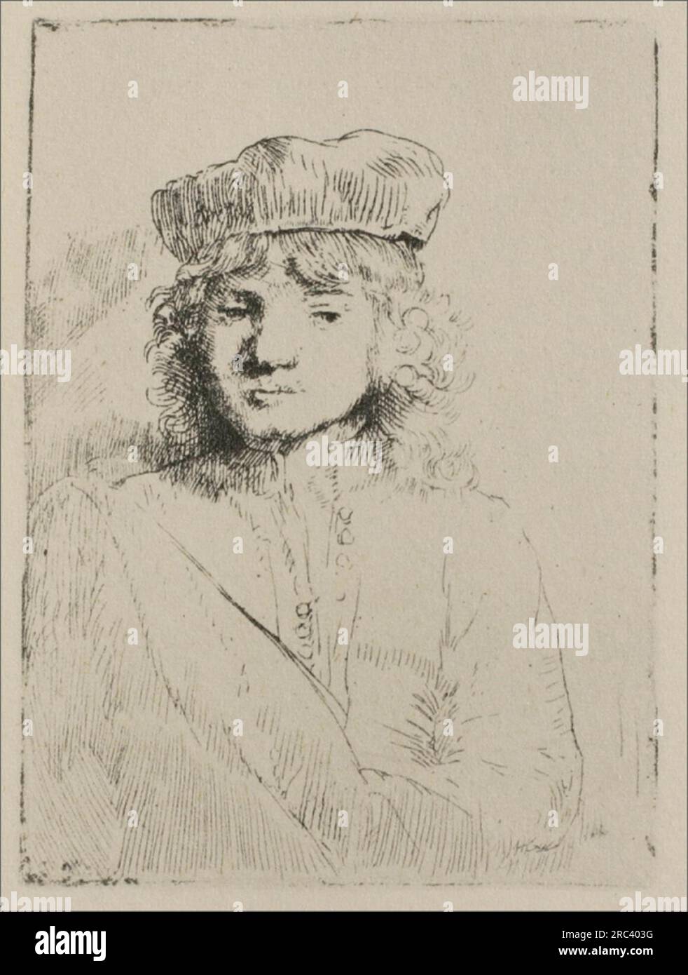 Ritratto di Tito, figlio di Rembrandt 1652 di Rembrandt Foto Stock