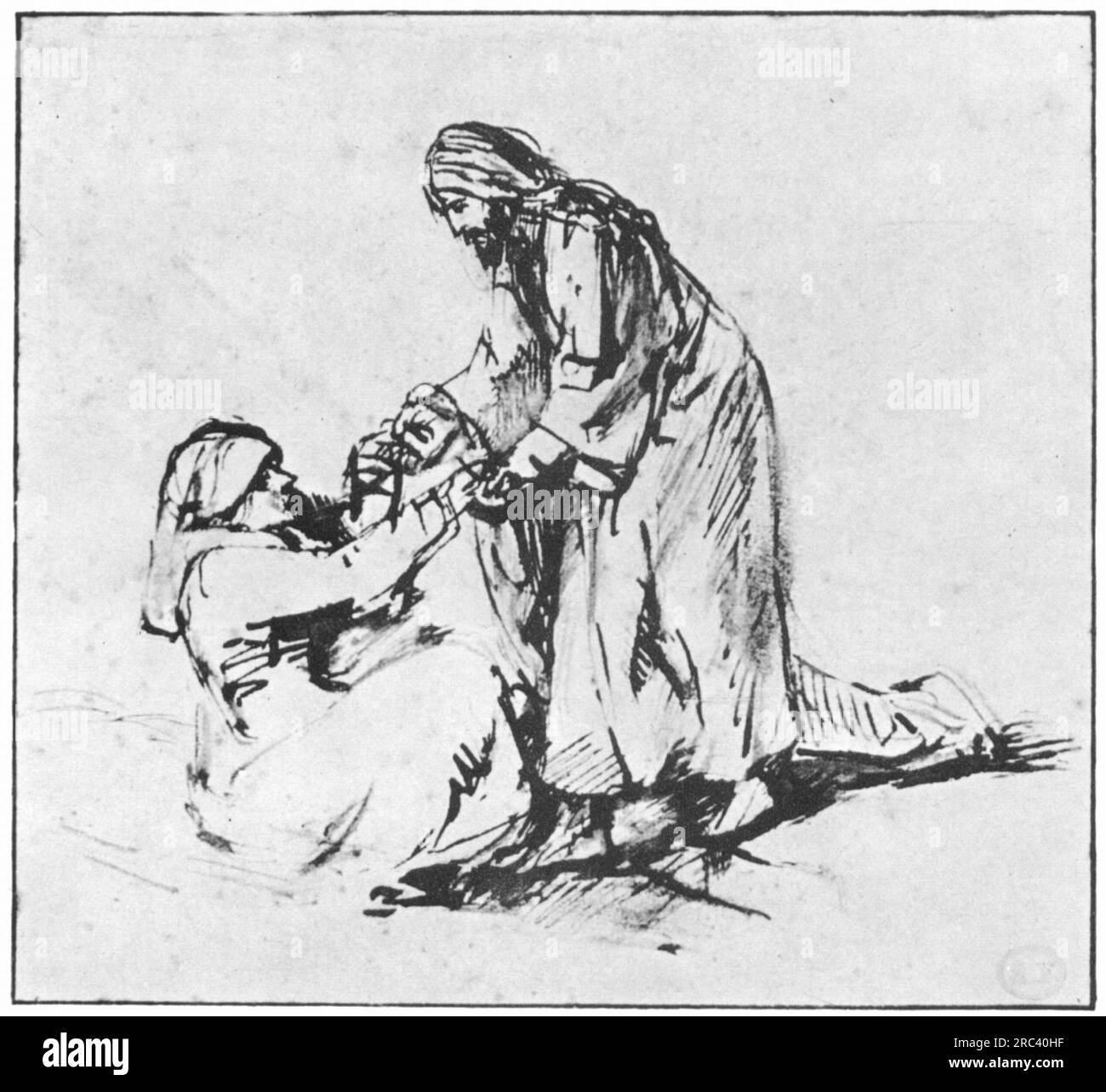 Guarigione della madre di Pietro nella legge 1660 di Rembrandt Foto Stock