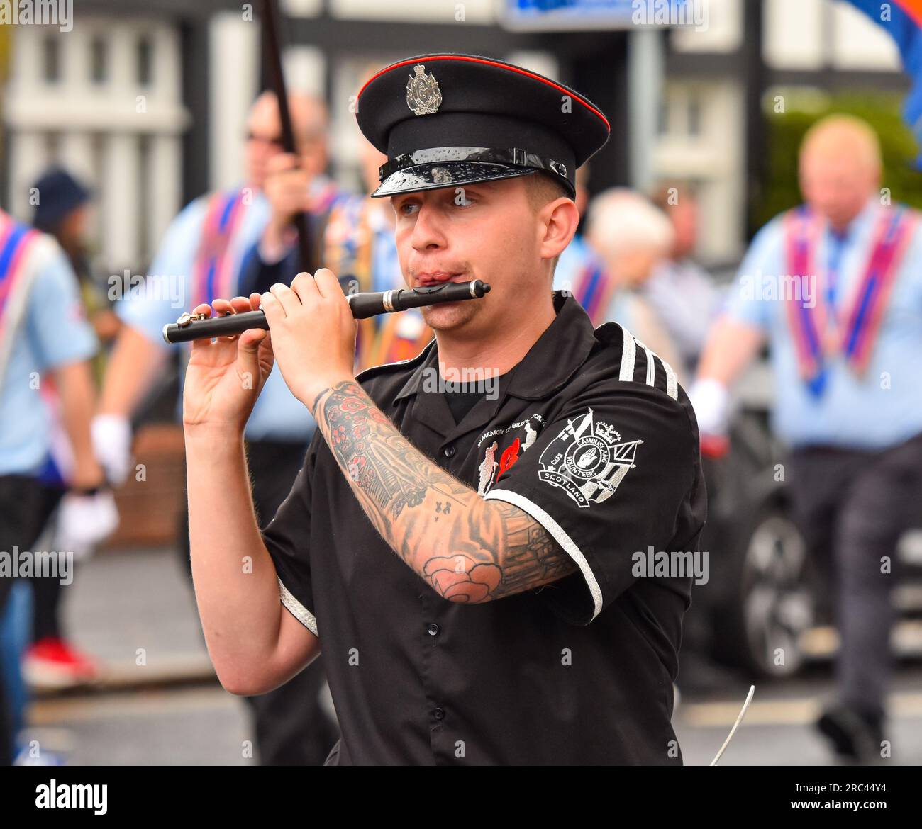 Dodicesimo luglio Parade 2023, Lisburn Road, Belfast Foto Stock