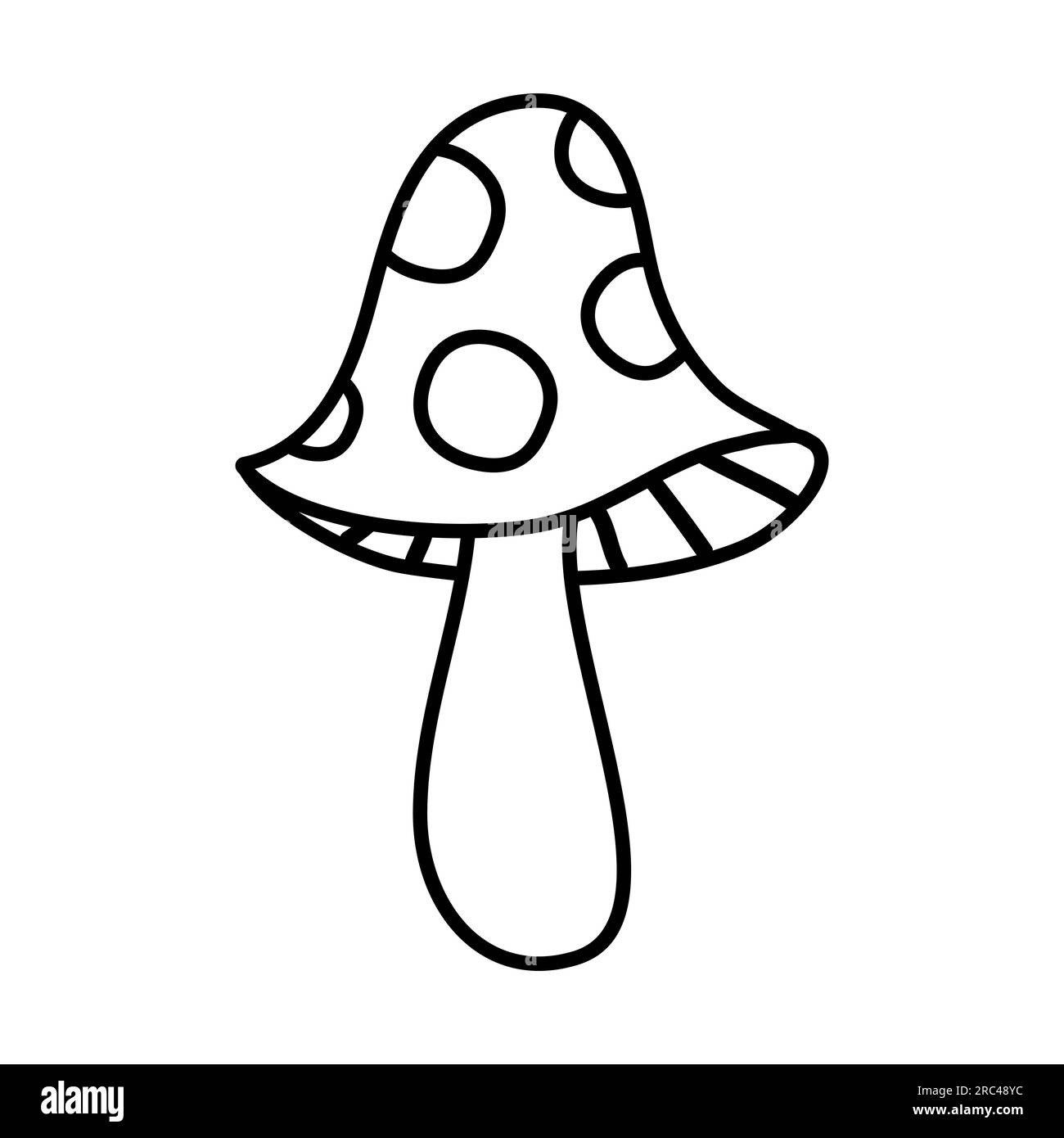 Fungo vettoriale con profilo retro-groovy Illustrazione Vettoriale