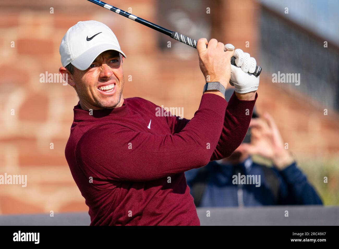 North Berwick, East Lothian, Scozia, Regno Unito. 12 luglio 2023. Al Genesis Scottish Open al Renaissance Club di North Berwick. Iain Masterton/Alamy Live News Foto Stock