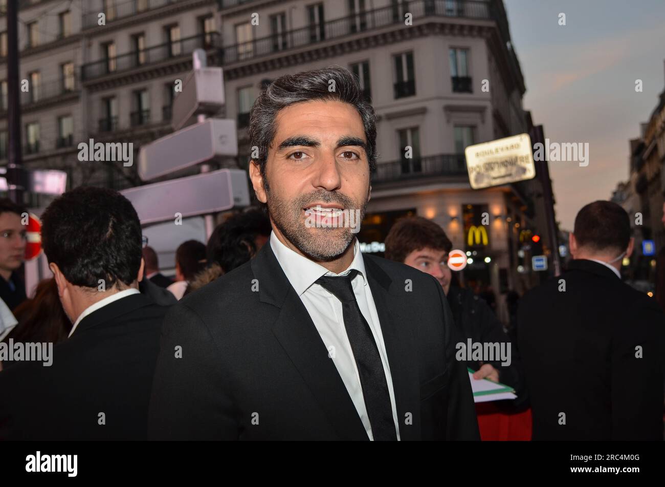 Avant-première au Grand rex : Qu'est-ce qu'on a tous fait au Bon Dieu - Parigi Francia, 10 avril 2014. Foto Stock