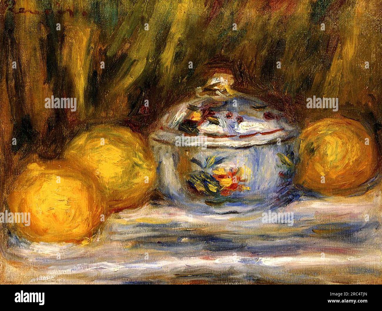 Sugar Bowl and Lemon 1915 di Pierre-Auguste Renoir Foto Stock