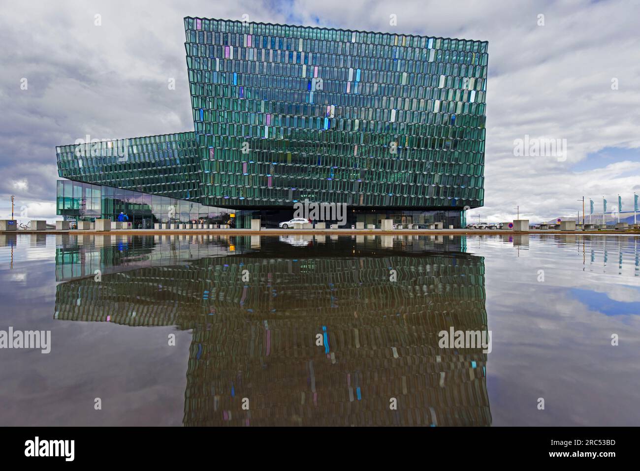 Harpa Concert Hall e centro conferenze nella capitale Reykjavik, Islanda Foto Stock