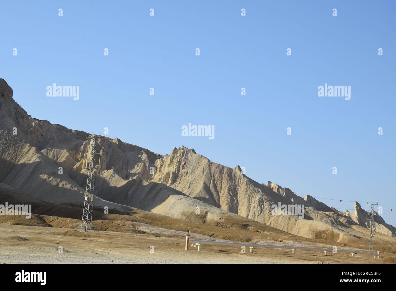 Lot's Wife Rock Formation - Monte Sodom vicino al bacino inferiore del Mar morto in Israele Foto Stock