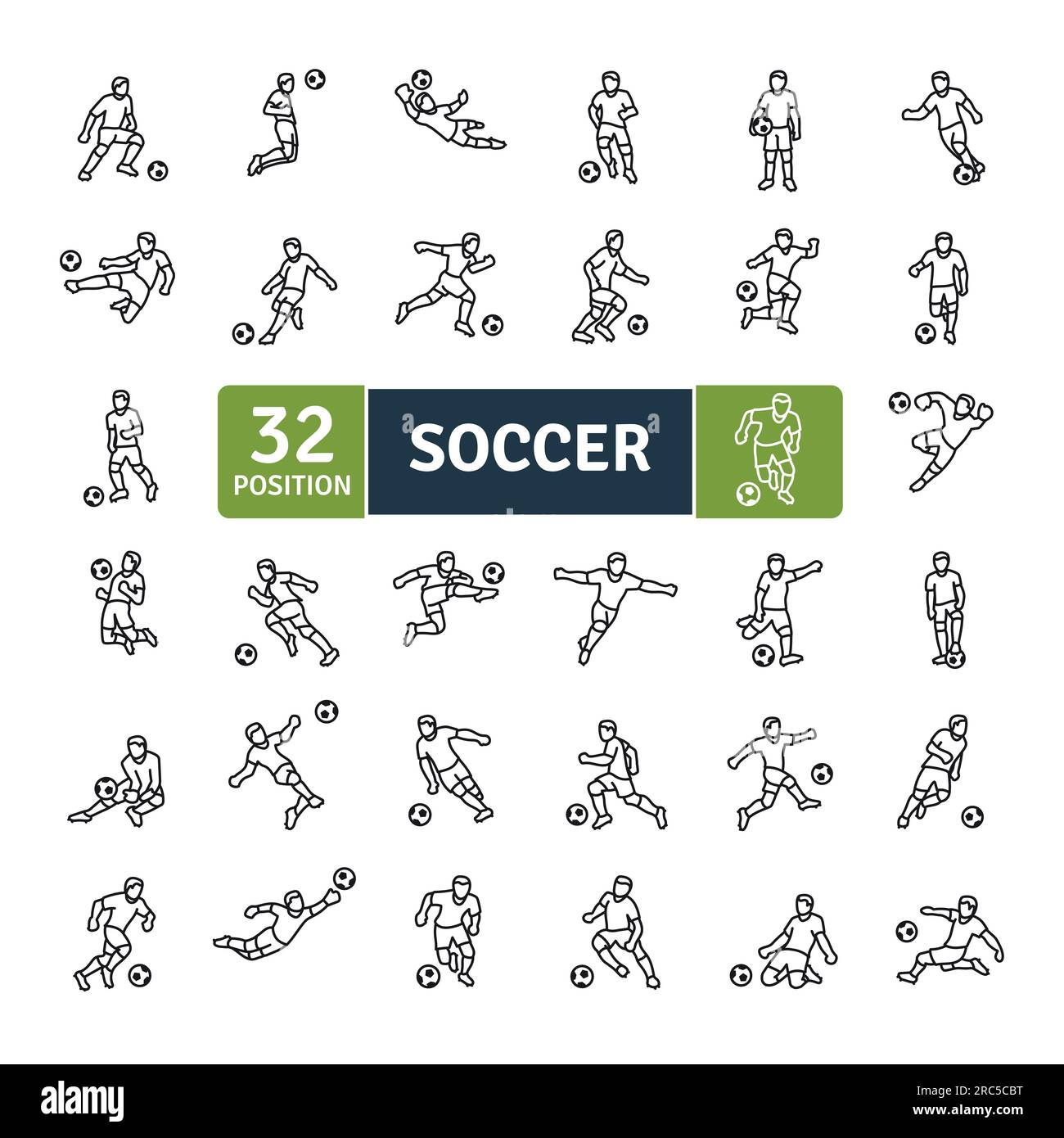 Giocatori di calcio con palla. Giocatori di football Illustrazione Vettoriale