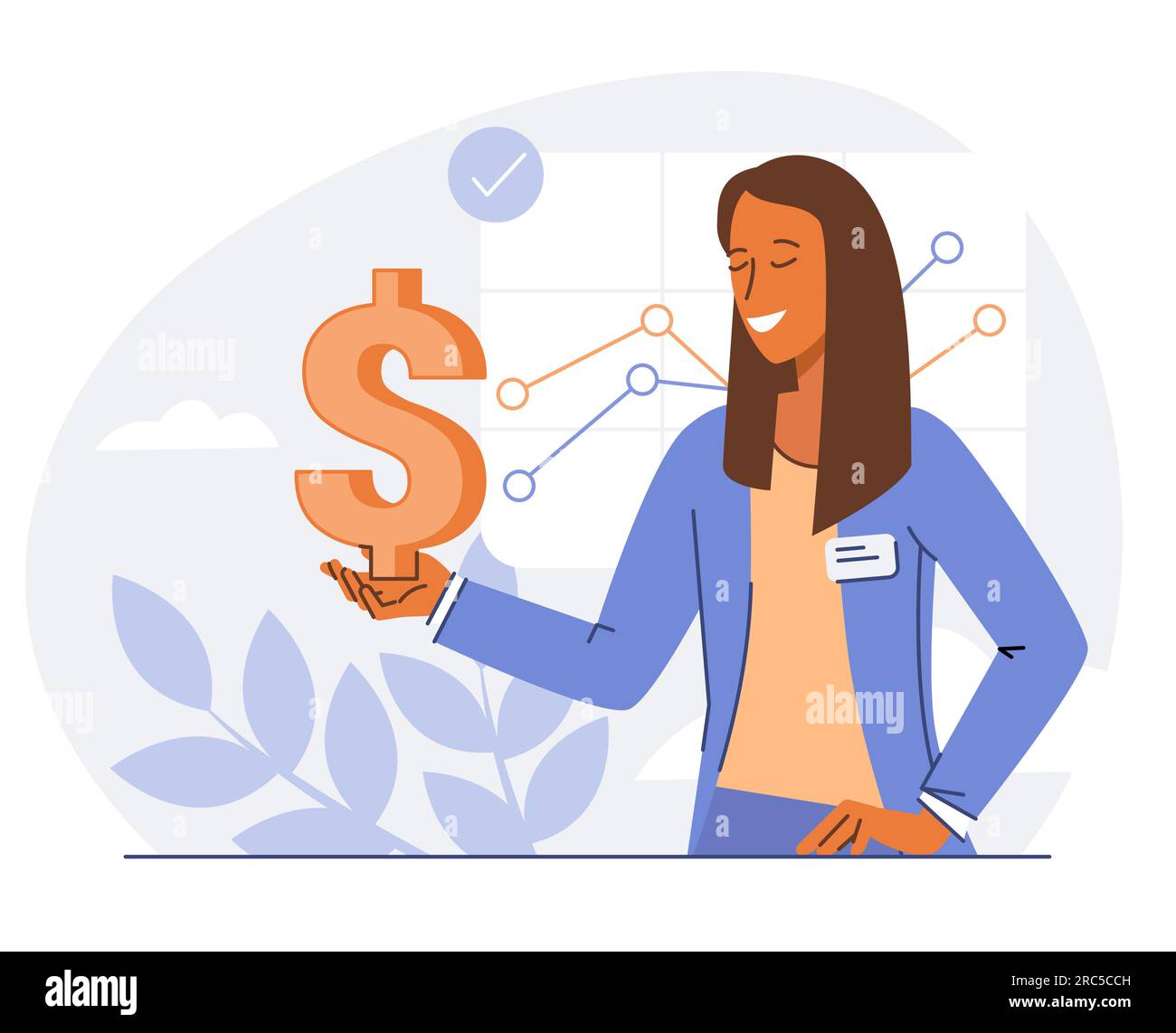 Gestione finanziaria, risparmio e investimenti Illustrazione Vettoriale