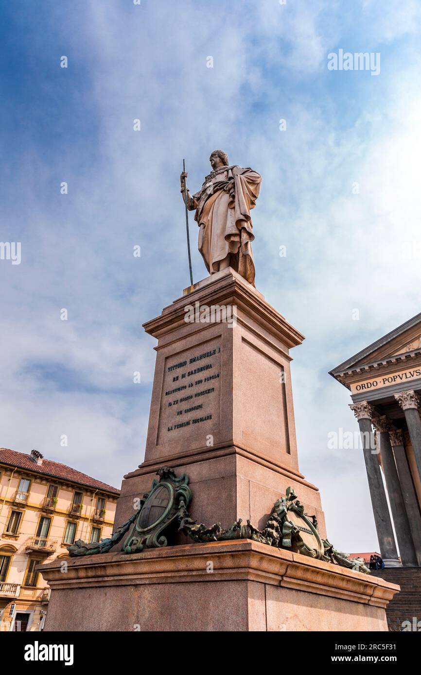 Torino - 27 marzo 2022: La chiesa della Gran madre di Dio è una chiesa in stile neoclassico situata sulla riva occidentale del fiume po, di fronte al po Foto Stock