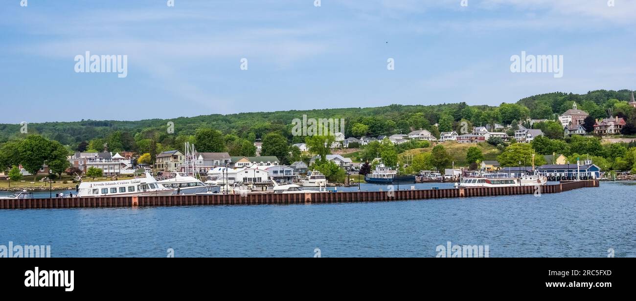 Città di Bayfield sul lago Superior nel Wisconsin, Stati Uniti Foto Stock