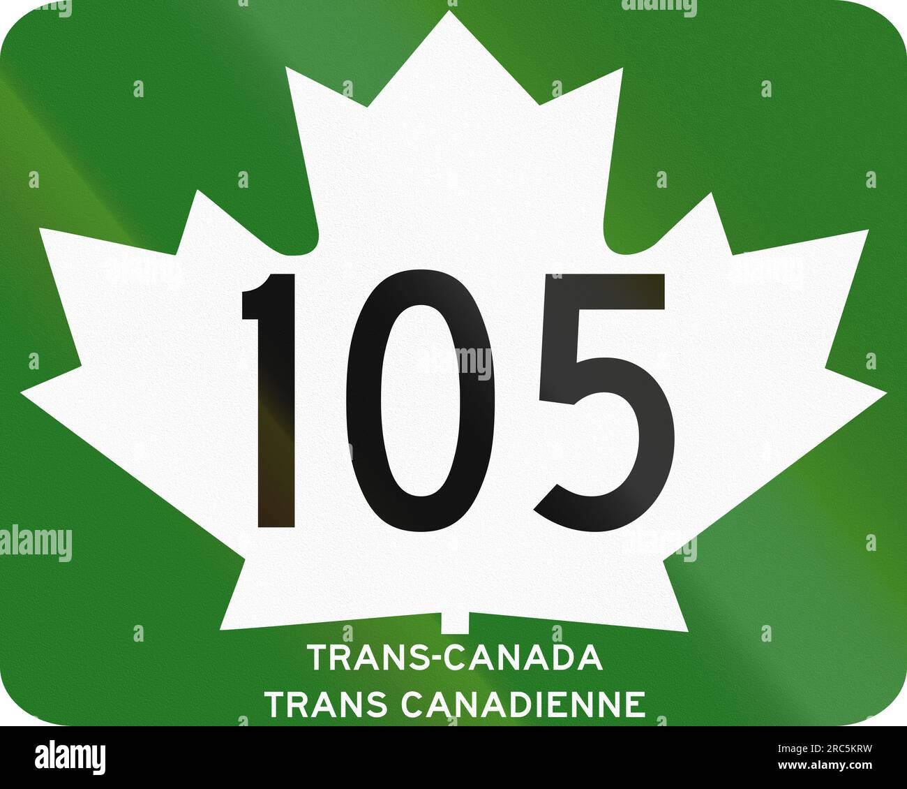 Scudo autostradale dell'autostrada Trans-Canada numero 105. Foto Stock