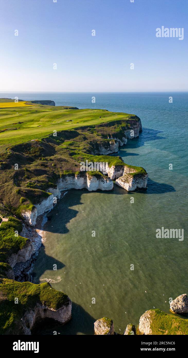 Bellissime riprese con un drone sopra lo Yorkshire Foto Stock