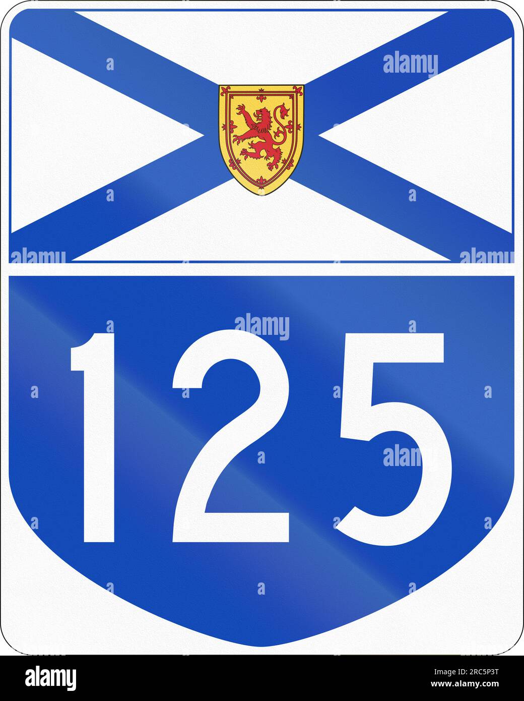 Indicatore di rotta per l'autostrada della nuova Scozia numero 125 Foto Stock