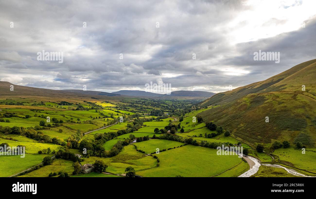 Foto aerea del paesaggio della natura nello Yorkshire Foto Stock
