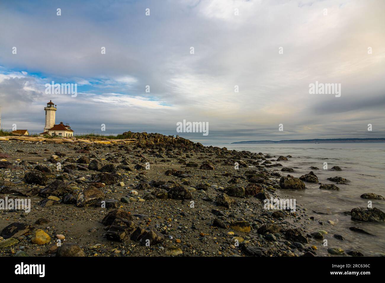 Faro di Point Wilson, Washington Foto Stock