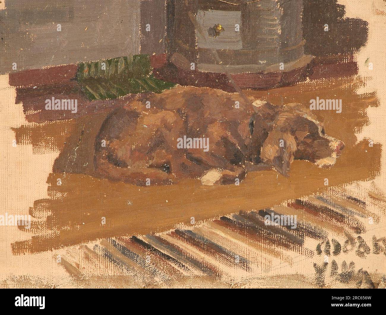 Il cane è andato 1895 di Nicholas Roerich Foto Stock