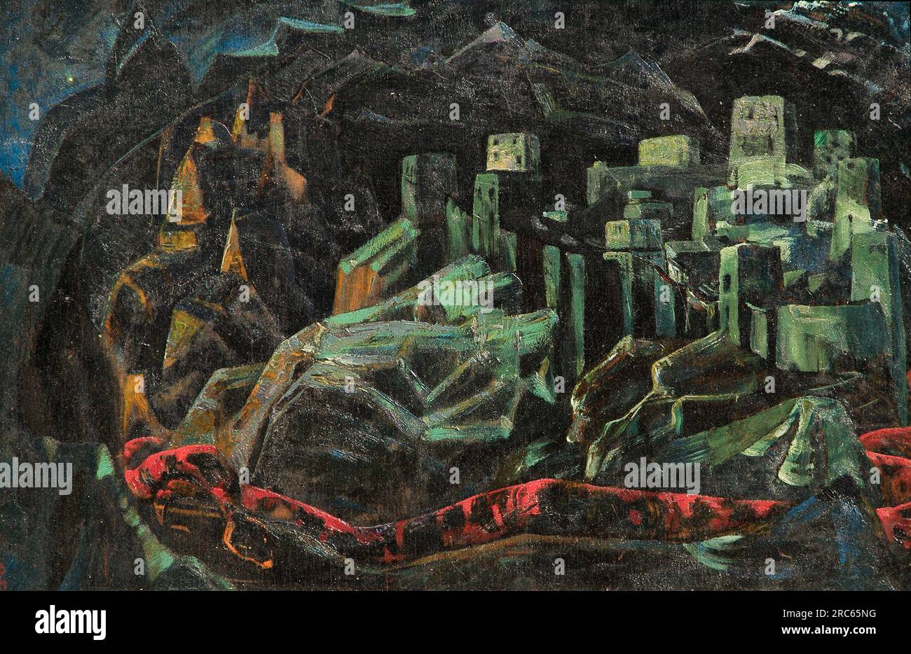 The Dead City 1918 di Nicholas Roerich Foto Stock