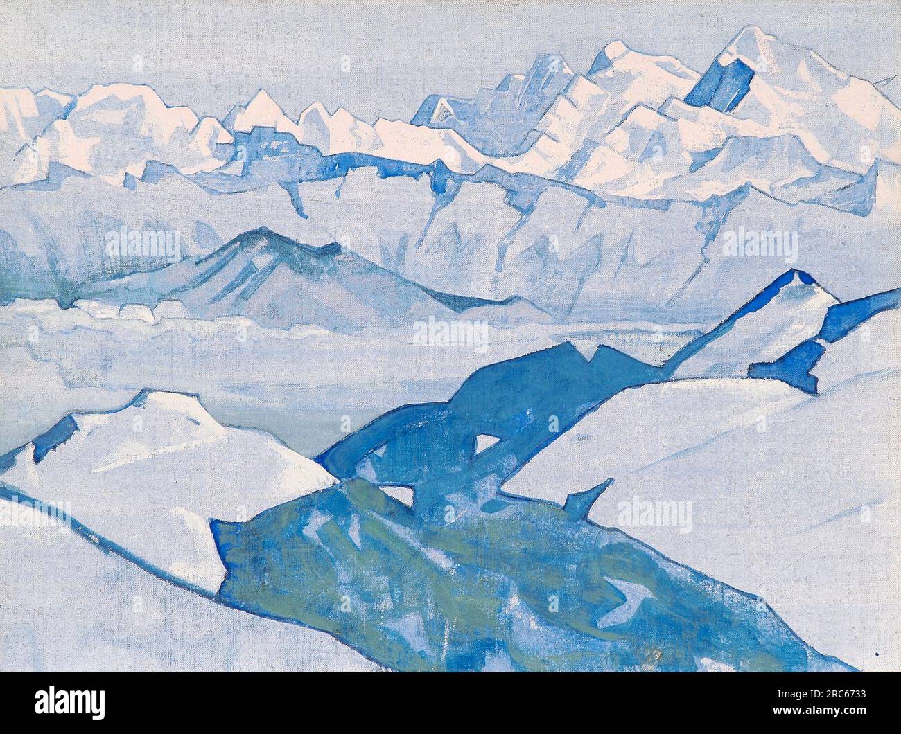 Ridge of Everest 1924 di Nicholas Roerich Foto Stock