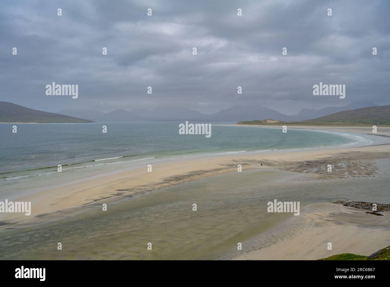 La spiaggia di Luskentyre, l'isola di Harris Foto Stock