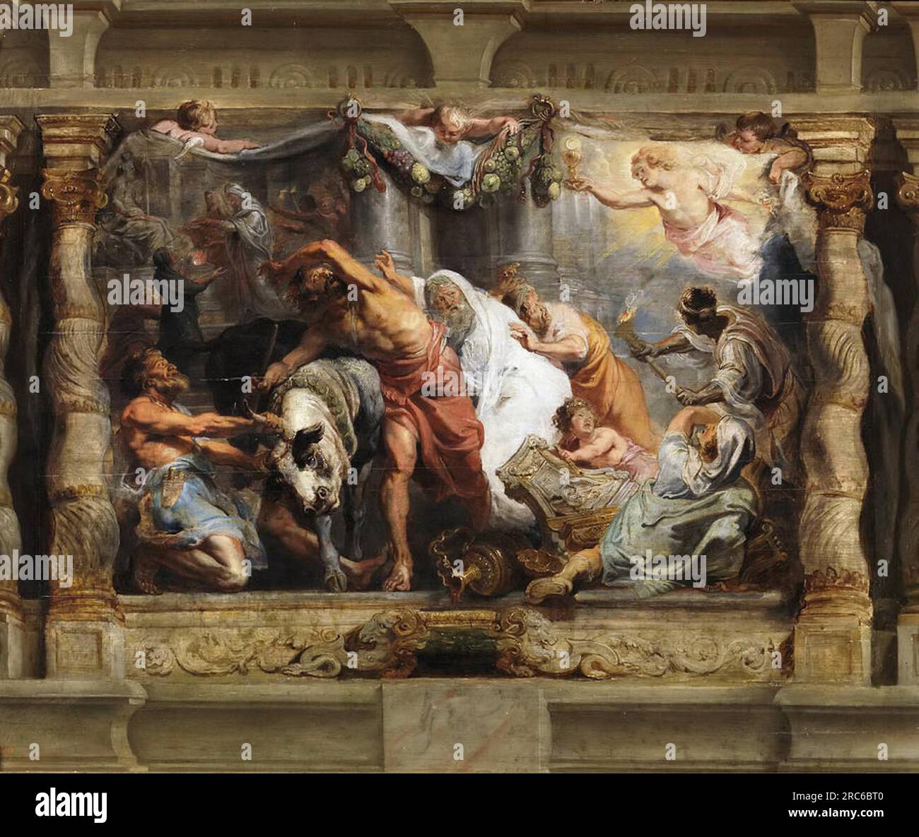Trionfo dell'Eucaristia sull'idolatria di Peter Paul Rubens Foto Stock