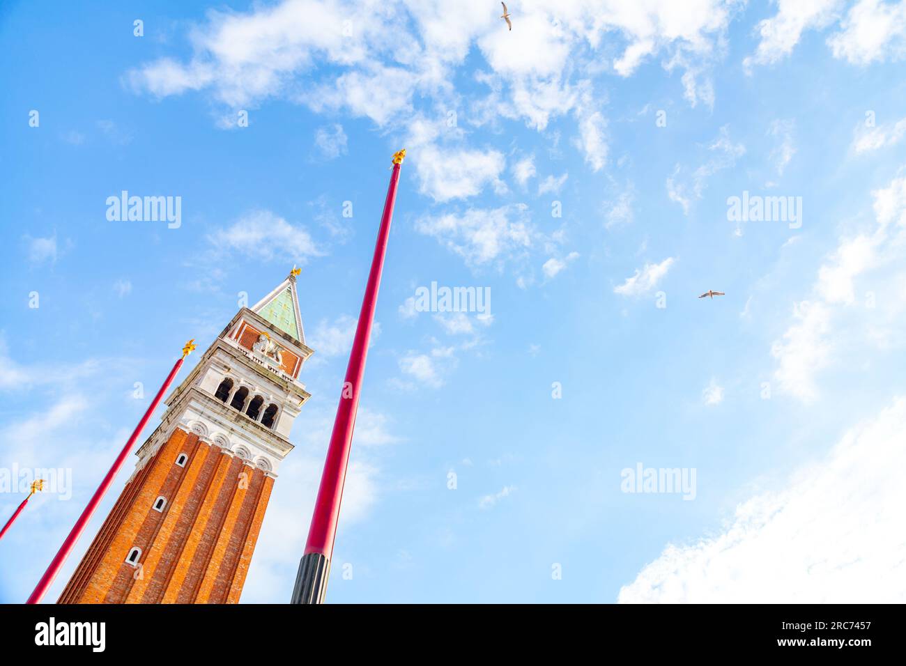 Il Campanile di San Marco, in italiano, è il campanile della Basilica di San Marco a Venezia. Foto Stock