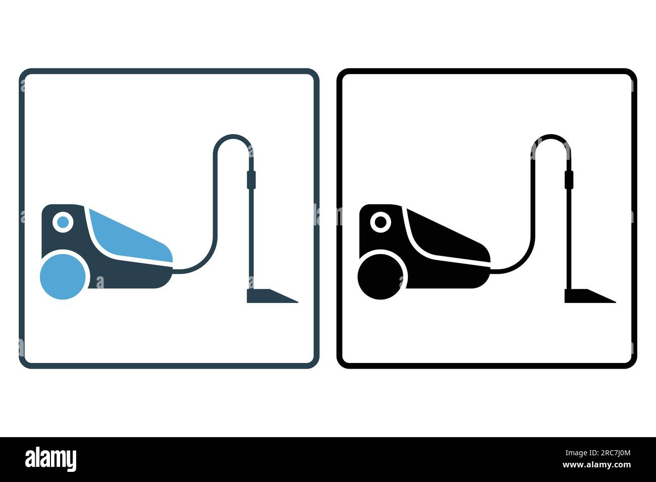Icona dell'aspirapolvere. icona relativa a pulizia, elettronica, elettrodomestici. Design a icona solido. Semplice progettazione vettoriale modificabile Illustrazione Vettoriale
