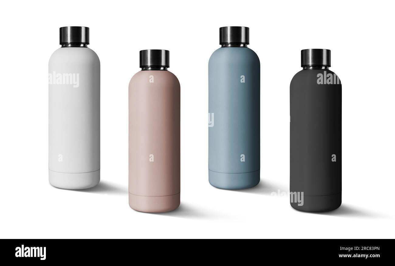 Biberon Sport in acciaio inox in quattro colori diversi, mockup per  bottiglie d'acqua. #bottiglie #bottiglie d'acqua #bottiglie sportive Foto  stock - Alamy
